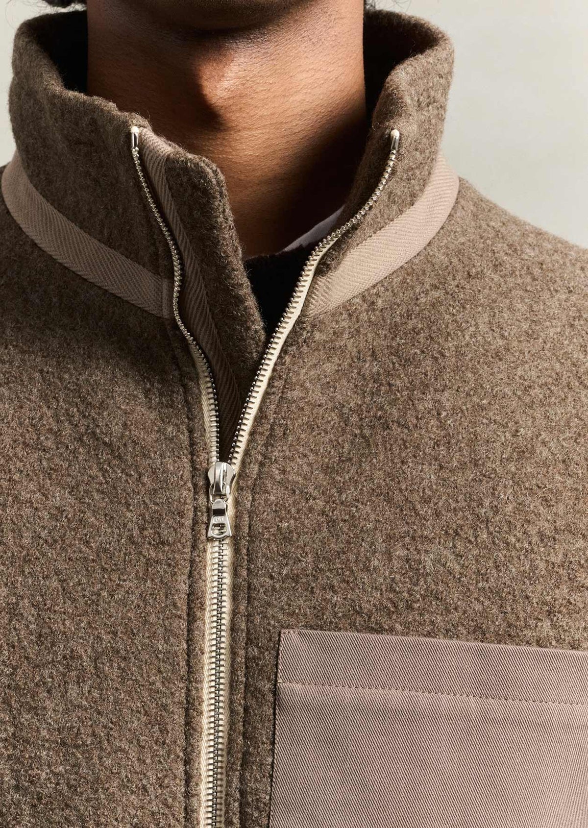 De Bonne Facture Bookstore Jacket Boiled Wool / Ash Brown