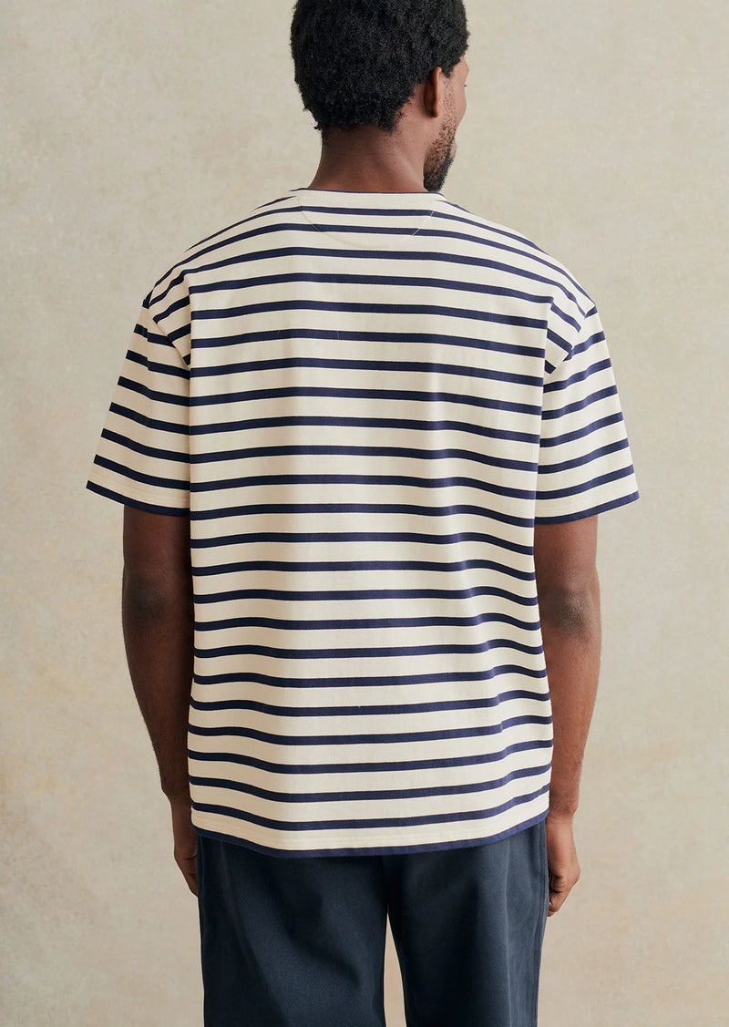 De Bonne Facture Oversized T-Shirt Heavy Cotton / Blue Stripes
