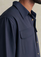 De Bonne Facture Two Pocket Overshirt Cold Wool / Navy