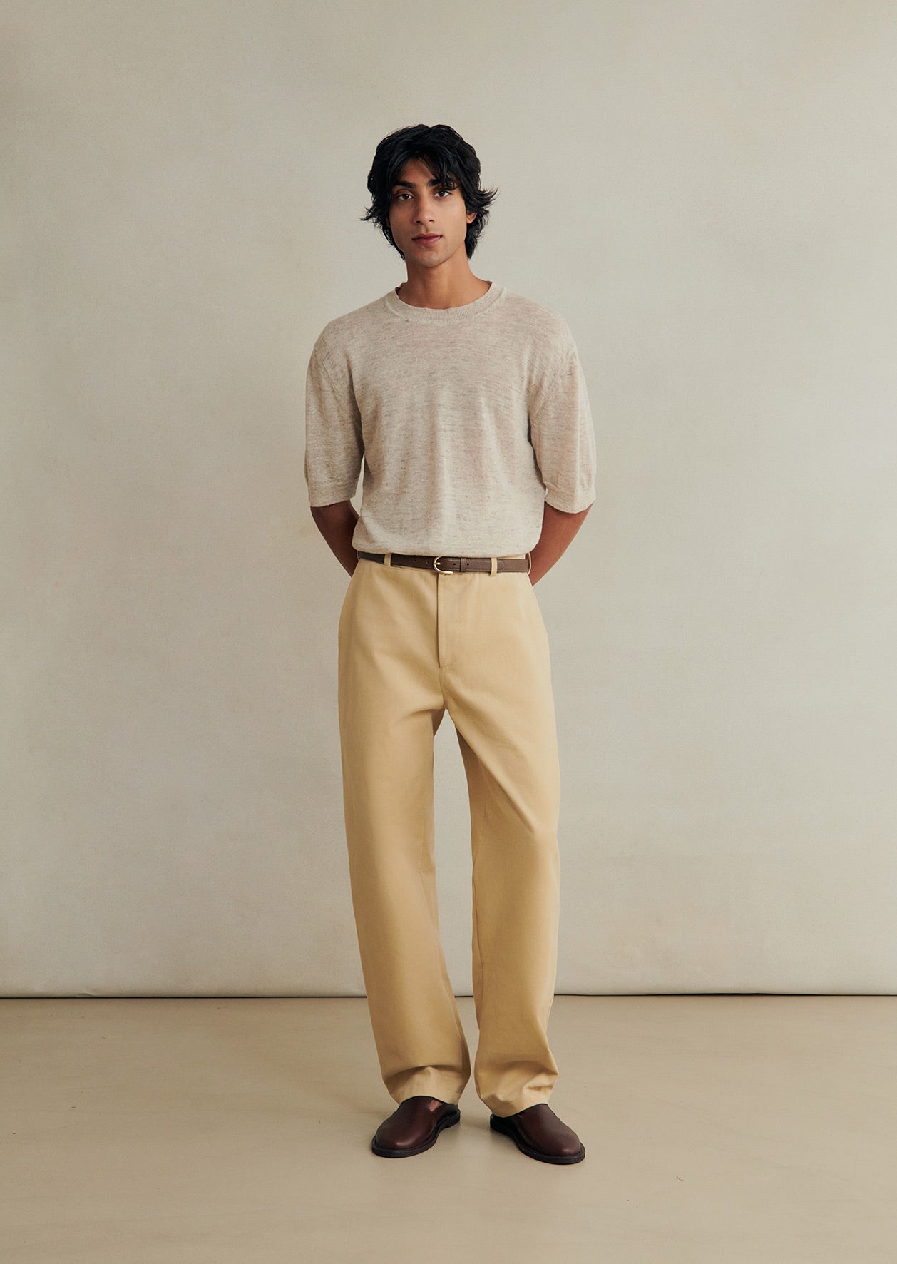 De Bonne Facture Heavy Cotton Drill Balloon Trousers / Butter