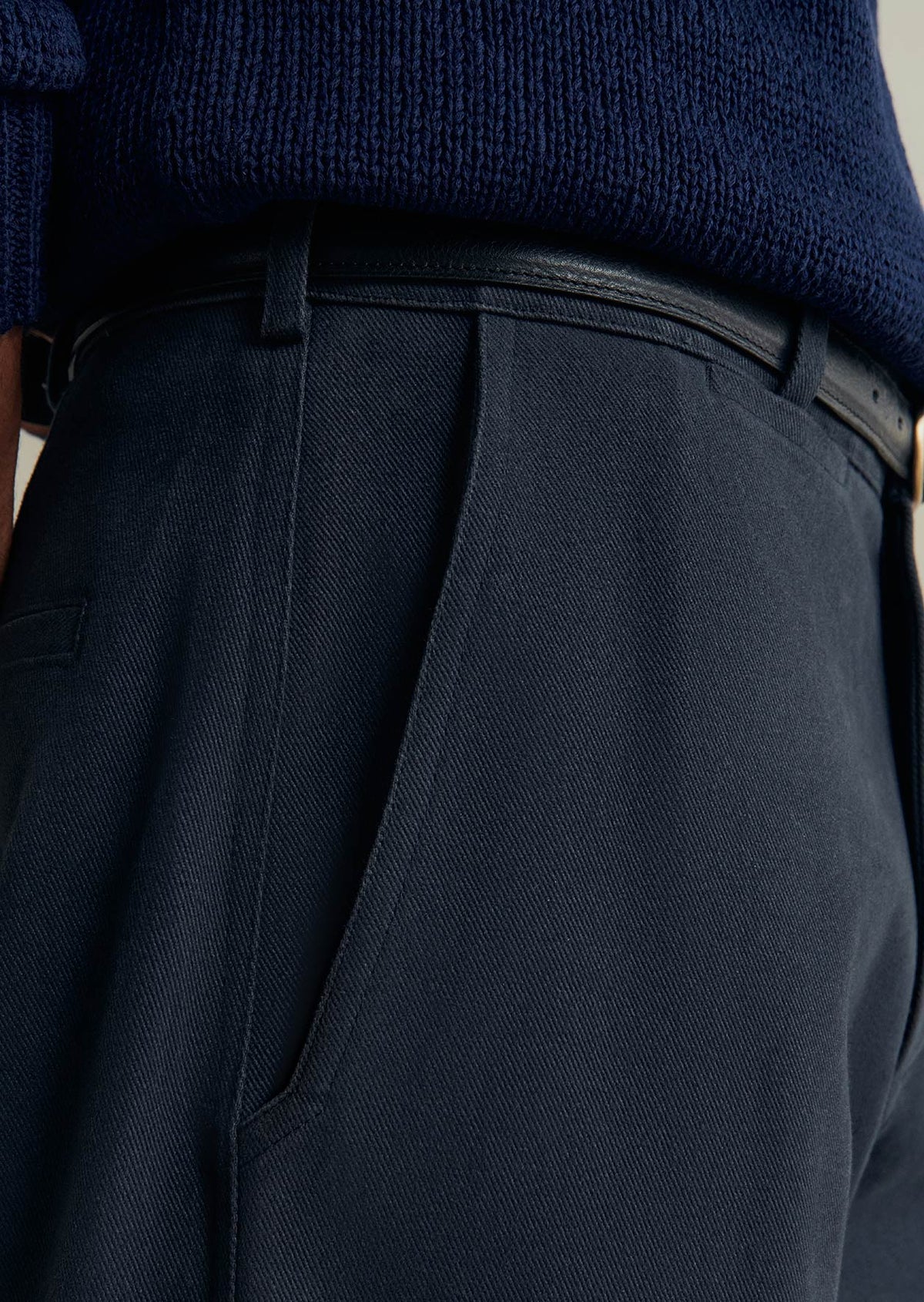 De Bonne Facture Heavy Cotton Drill Balloon Trousers / Dark Navy