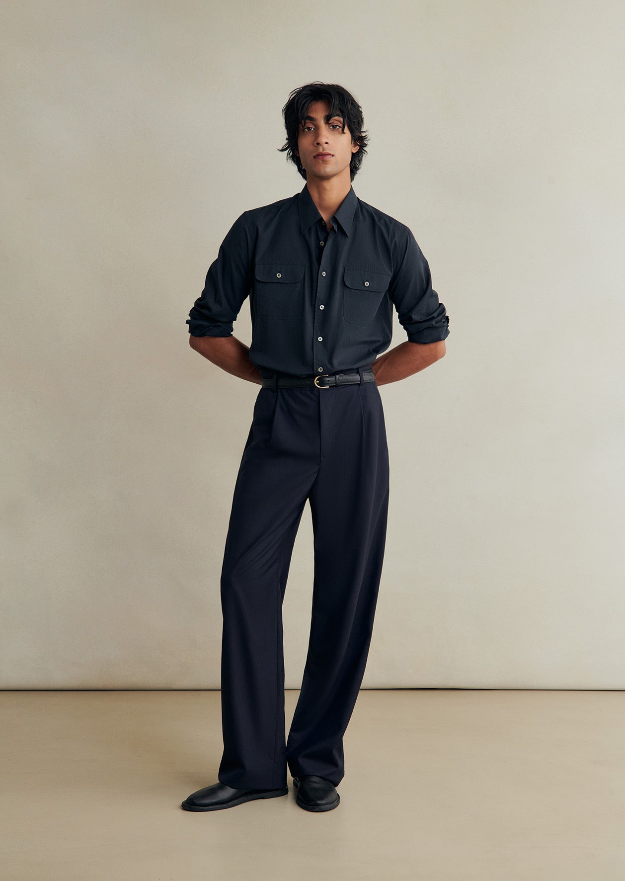 De Bonne Facture Grandad Trousers / Navy