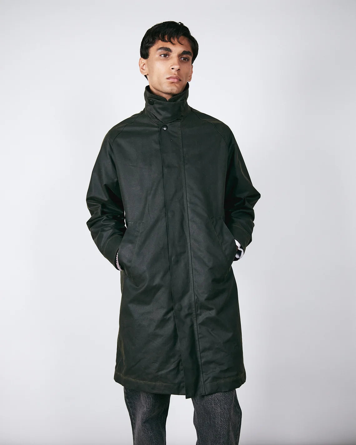 Brixtol Textiles Hayden Wax Jacket / Olive