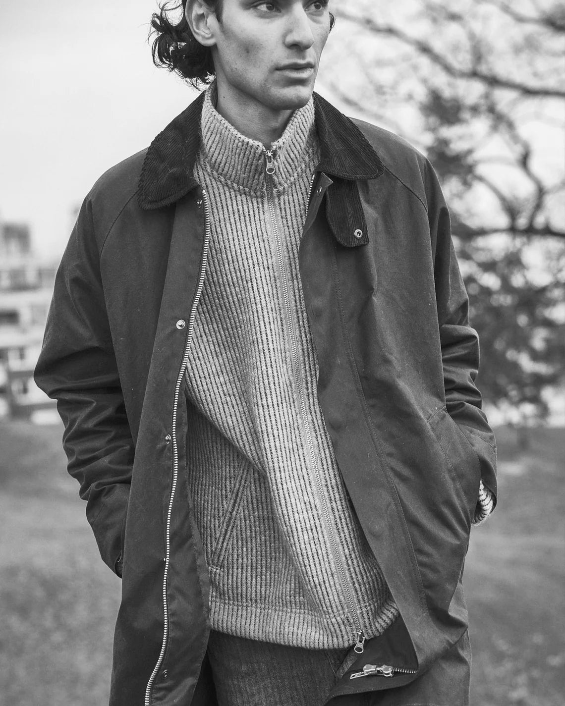 Brixtol Textiles Hayden Wax Jacket / Olive