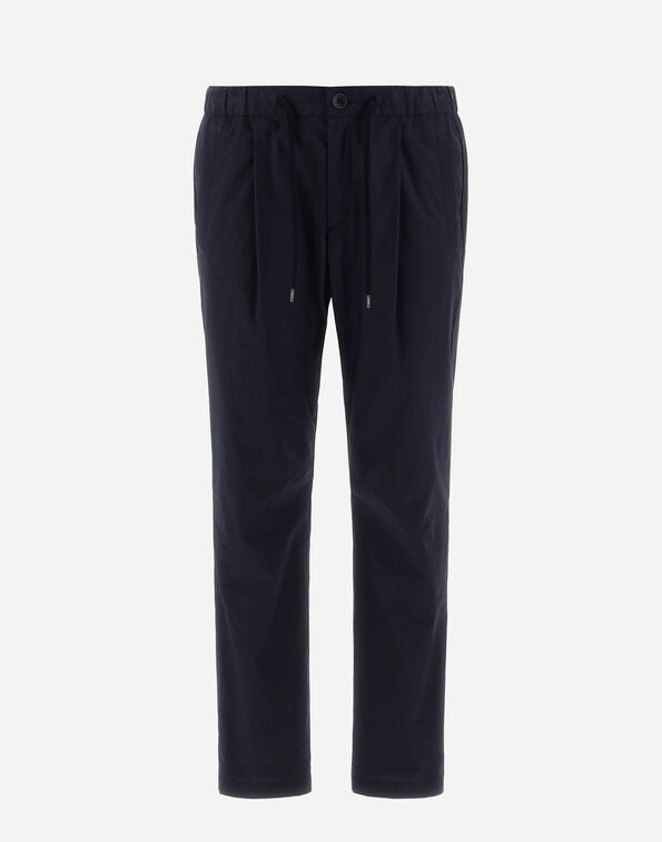 Herno Light Cotton Stretch Trousers / Navy