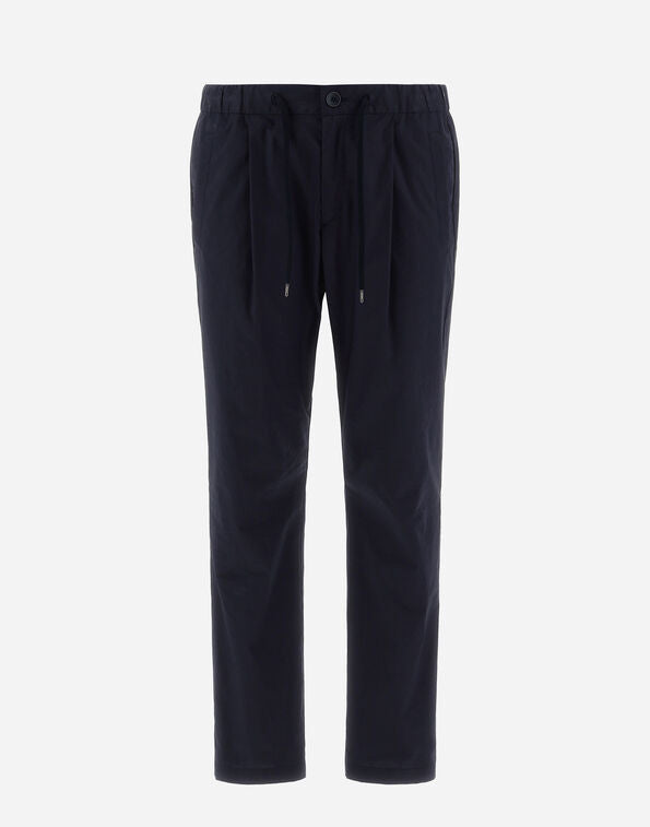 Herno Light Cotton Stretch Trousers / Navy