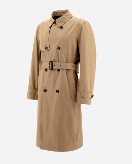 Herno Double-Breasted Trench Coat / Sand