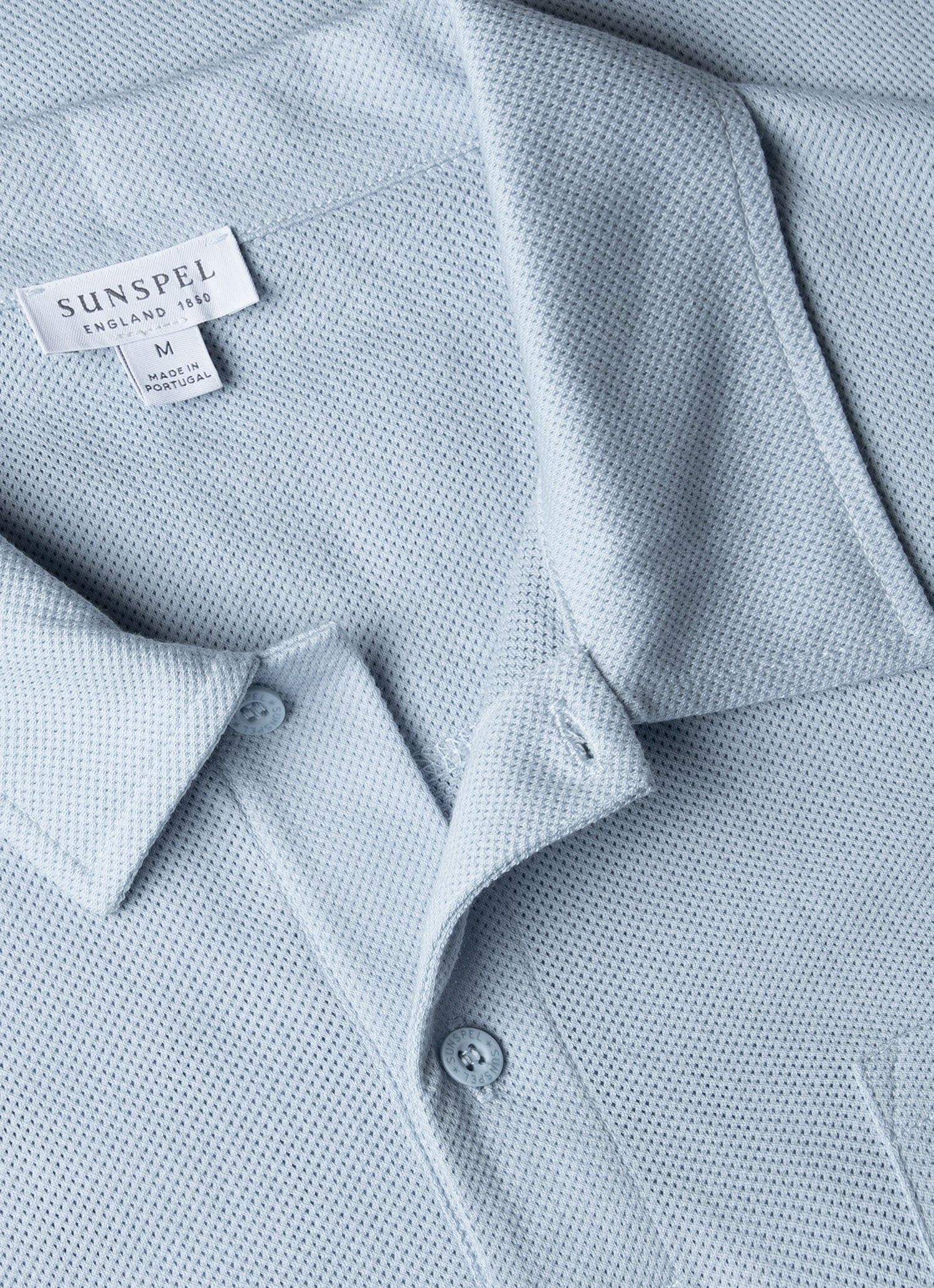 Sunspel Riviera Polo Shirt / Blue Mist