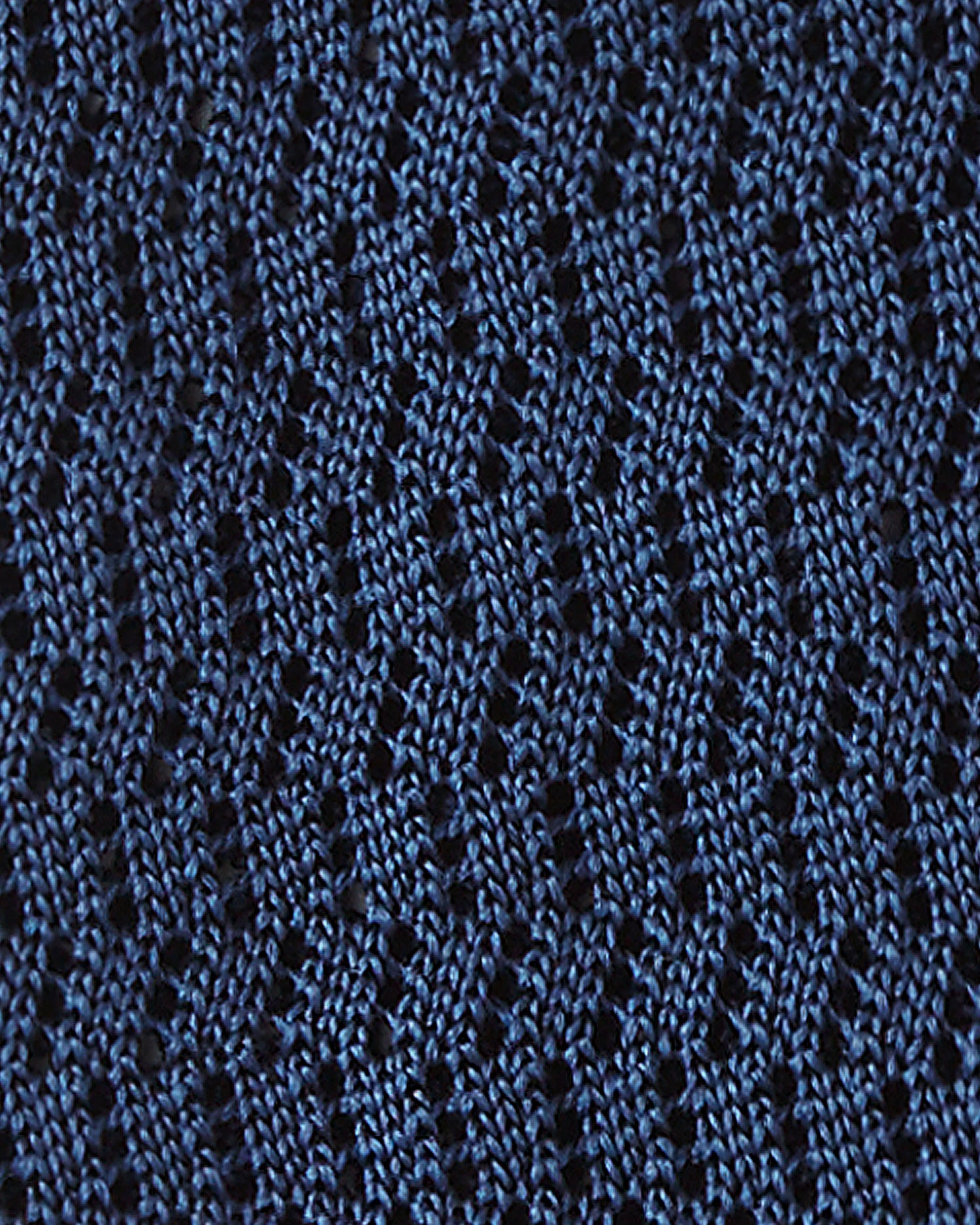 Viola Milano Knitted Zig Zag Pattern Silk Tie / Blue