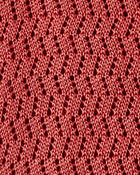 Viola Milano Knitted Zig Zag Pattern Silk Tie / Rose