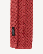 Viola Milano Knitted Zig Zag Pattern Silk Tie / Rose