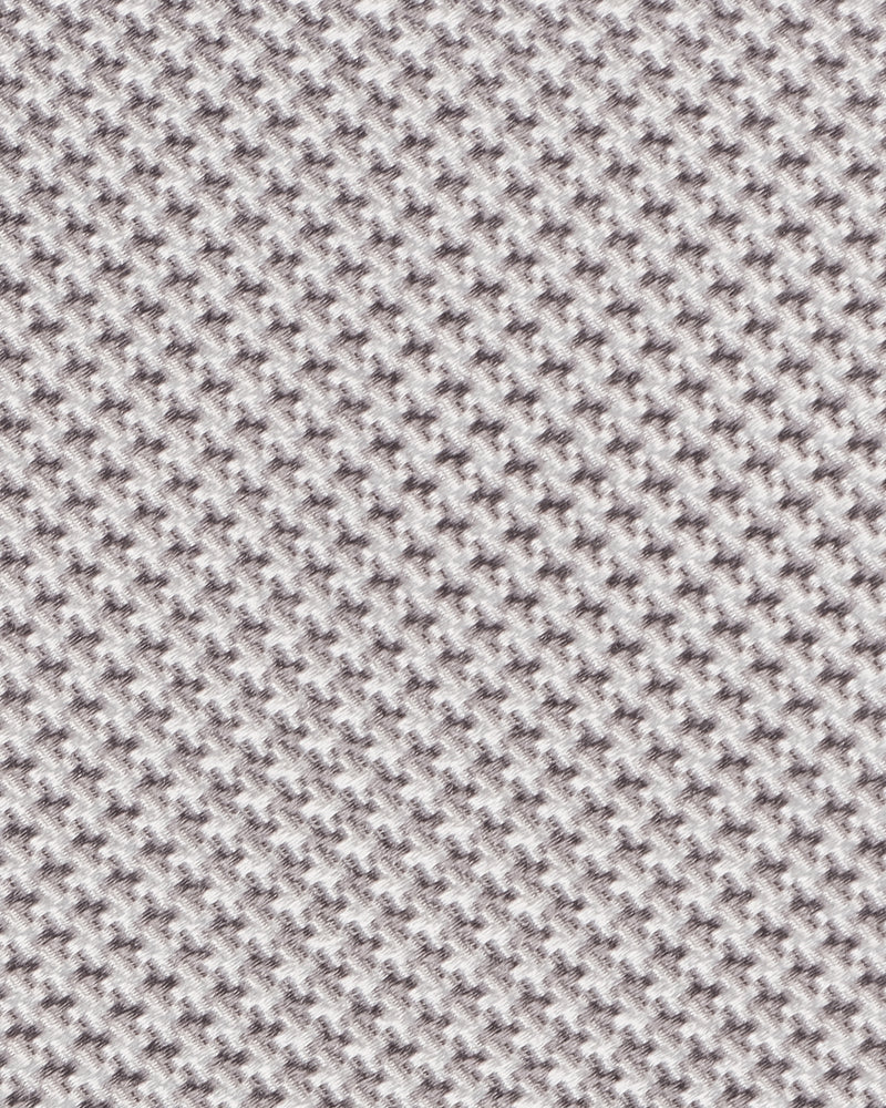 Viola Milano Micro Cross Woven Silk Jacquard Tie – Silver/White