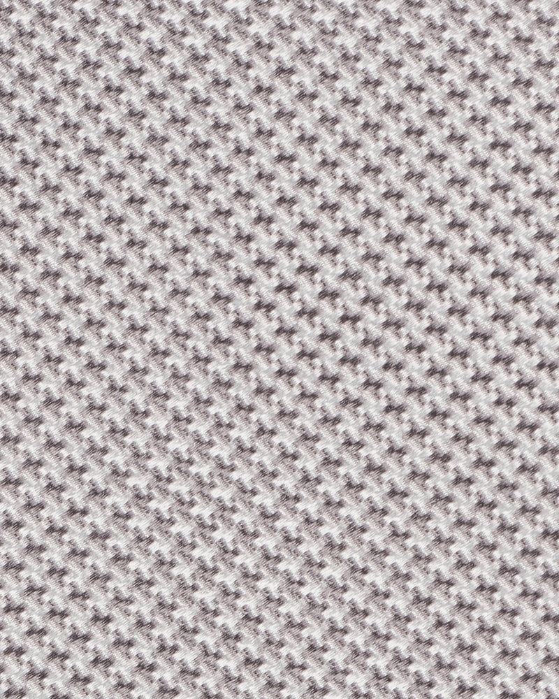 Viola Milano Micro Cross Woven Silk Jacquard Tie – Silver/White