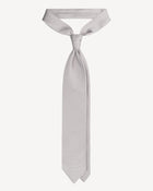 Viola Milano Micro Cross Woven Silk Jacquard Tie – Silver/White