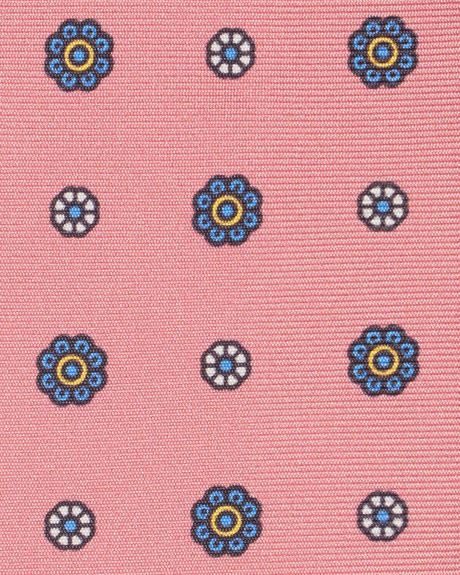 Viola Milano Mix Floral Selftipped Italian Silk Tie / Rose Bloom