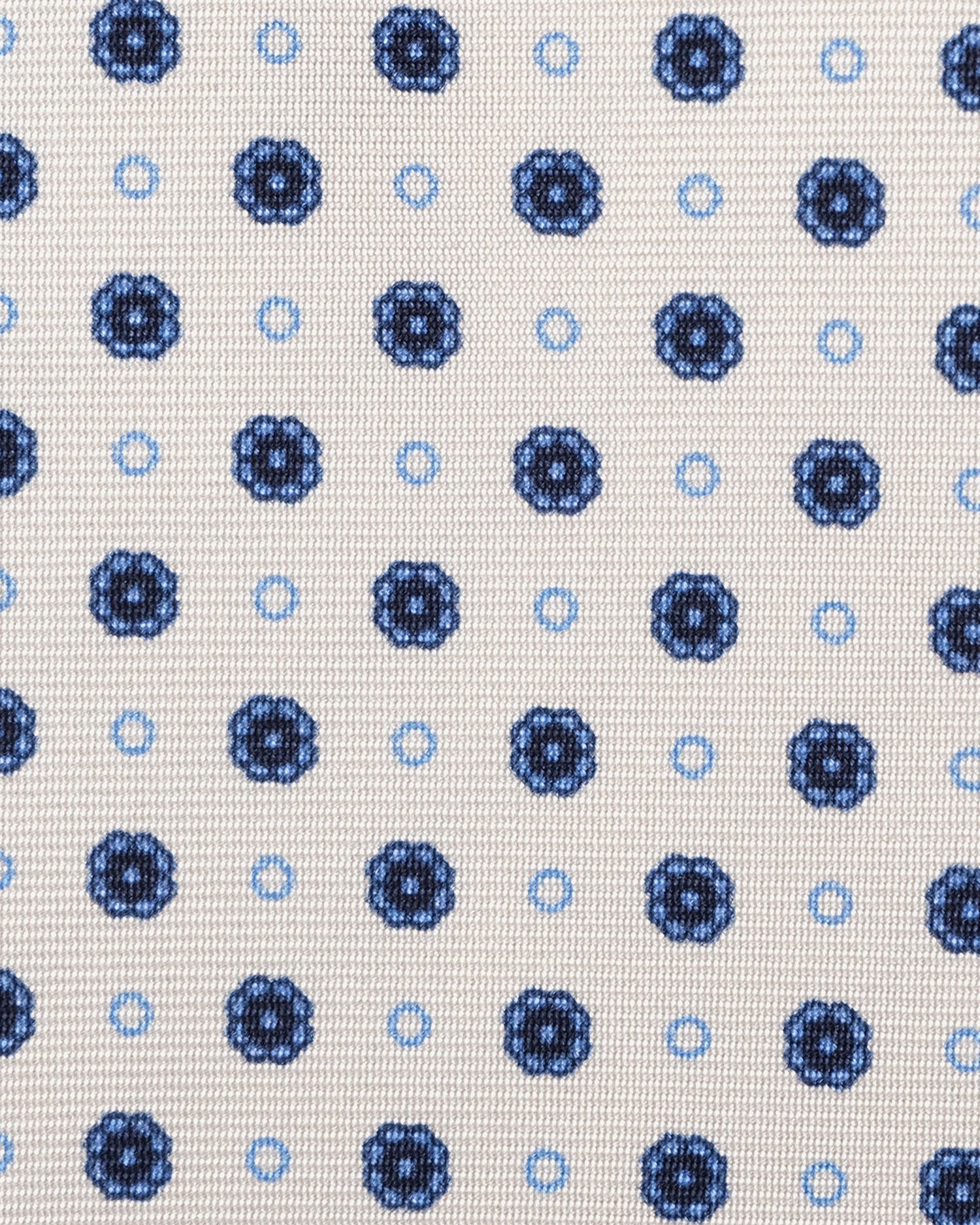 Viola Milano Mix Floral Untipped Italian Silk Tie / White Mix
