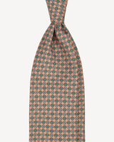 Viola Milano Mystix Floral Selftipped Silk Tie / Sand