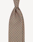 Viola Milano Mystix Floral Selftipped Silk Tie / Sand