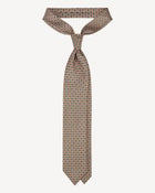 Viola Milano Mystix Floral Selftipped Silk Tie / Sand