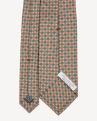 Viola Milano Mystix Floral Selftipped Silk Tie / Sand