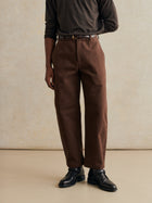 De Bonne Facture Heavy Cotton Drill Balloon Trousers / Brown