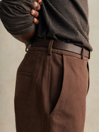 De Bonne Facture Heavy Cotton Drill Balloon Trousers / Brown
