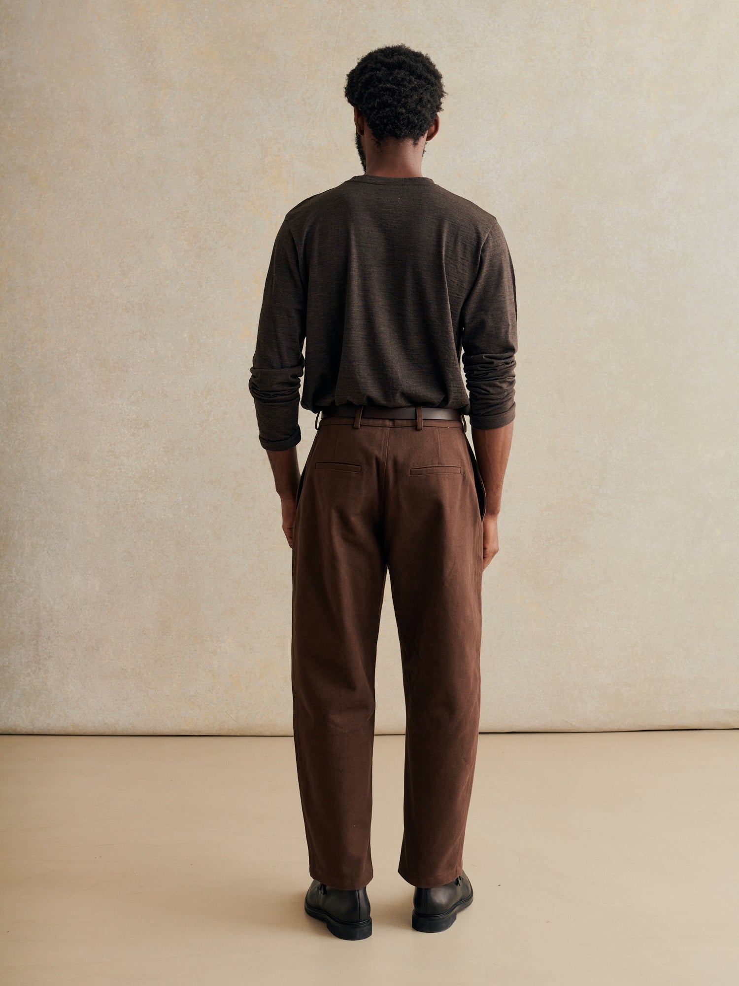 De Bonne Facture Heavy Cotton Drill Balloon Trousers / Brown