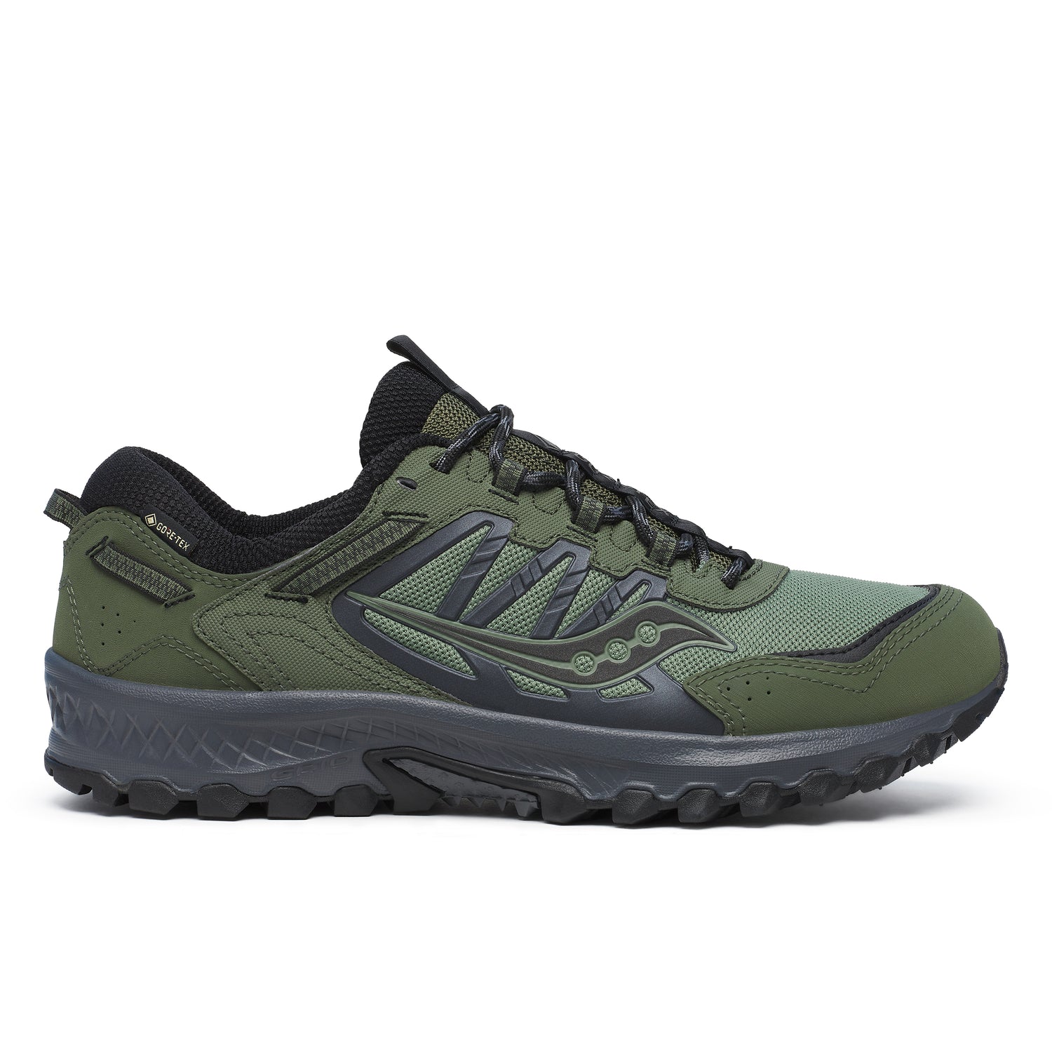 Saucony Originals Grid Peak Gore-Tex Sneakers / Forest & Black