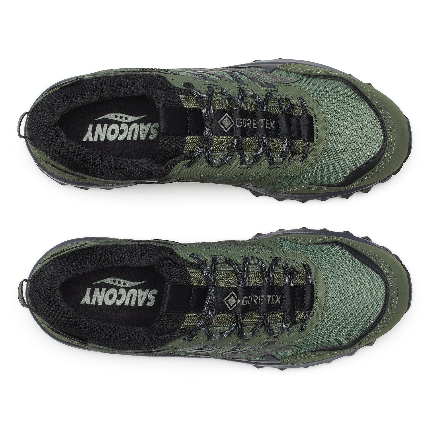 Saucony Originals Grid Peak Gore-Tex Sneakers / Forest & Black