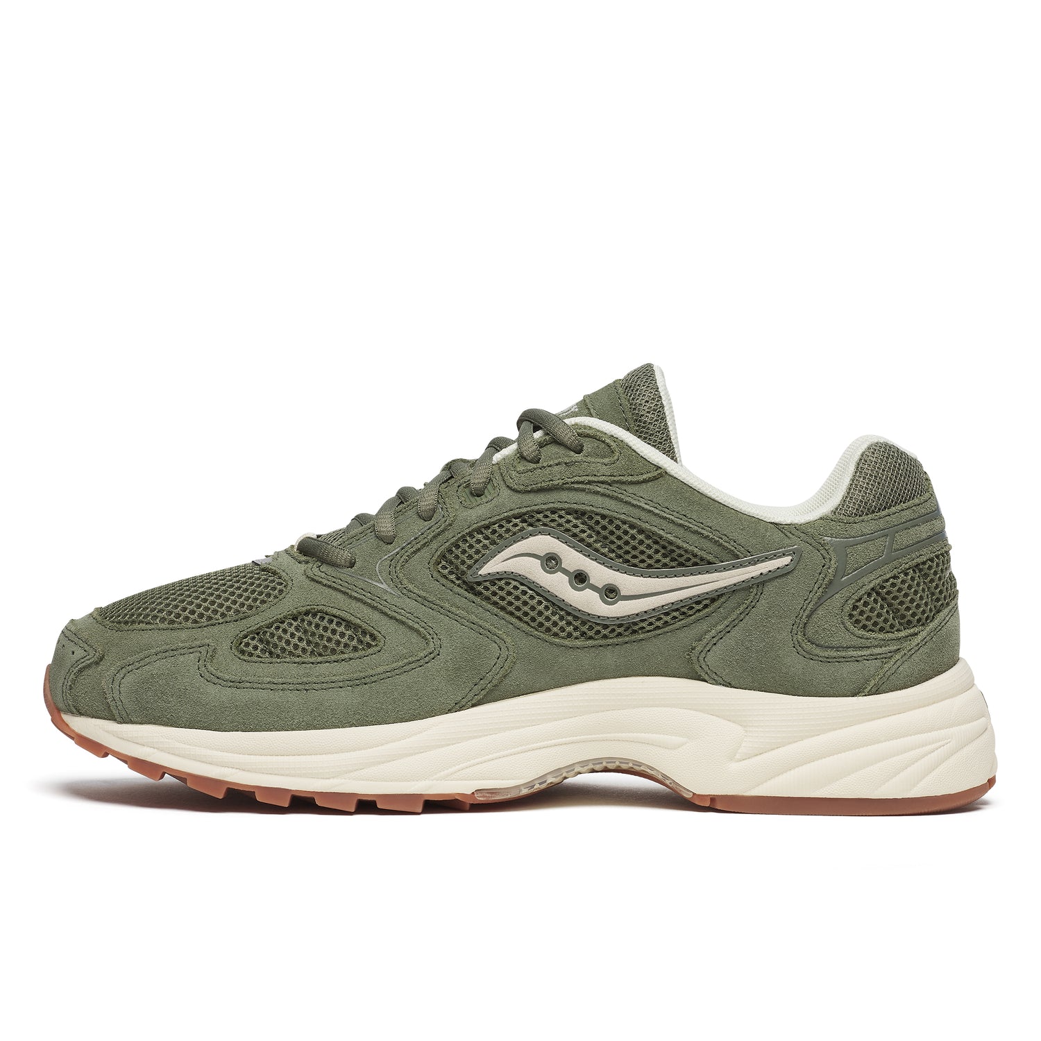 Saucony Originals Grid Jazz 9 Sneakers / Olive & Off White