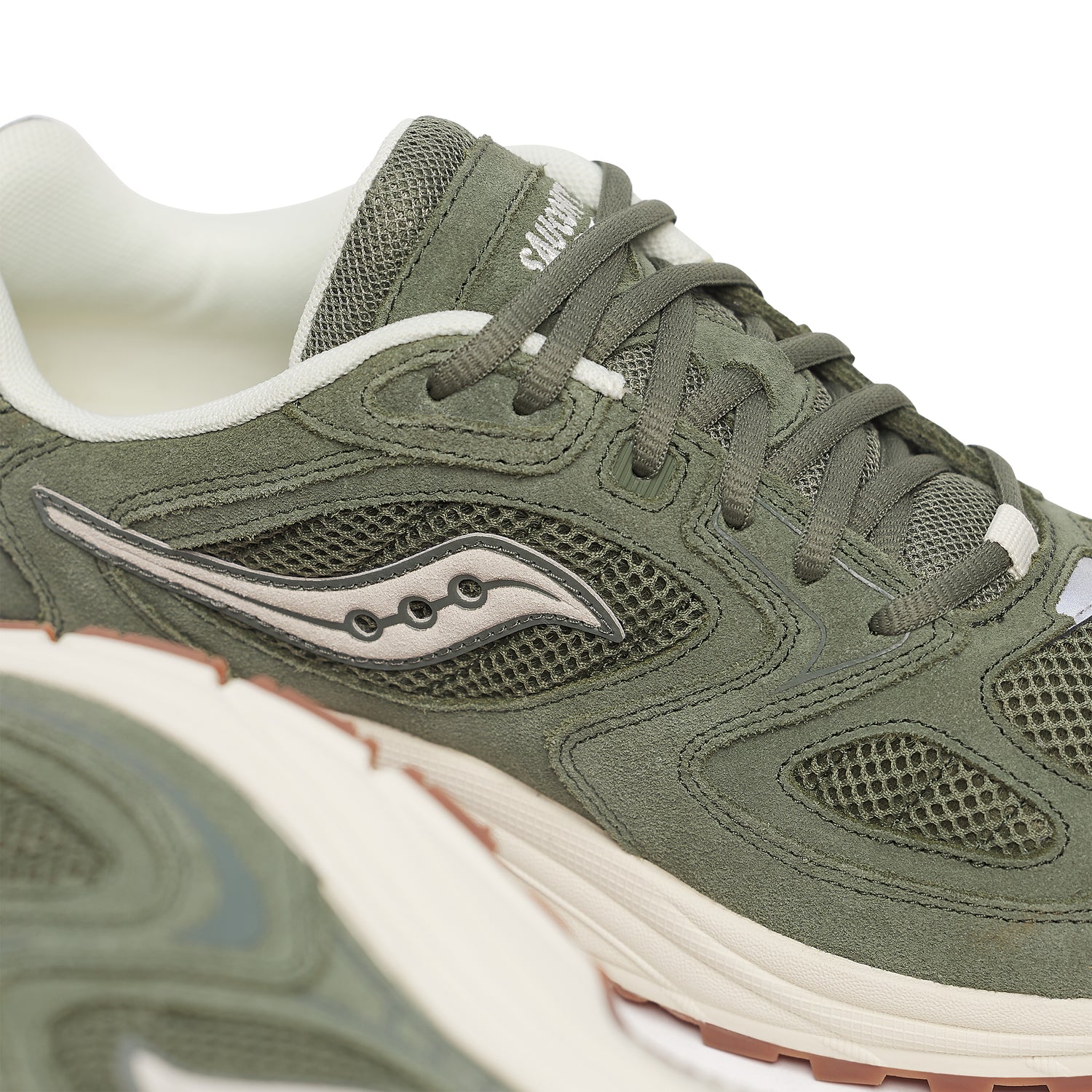 Saucony Originals Grid Jazz 9 Sneakers / Olive & Off White