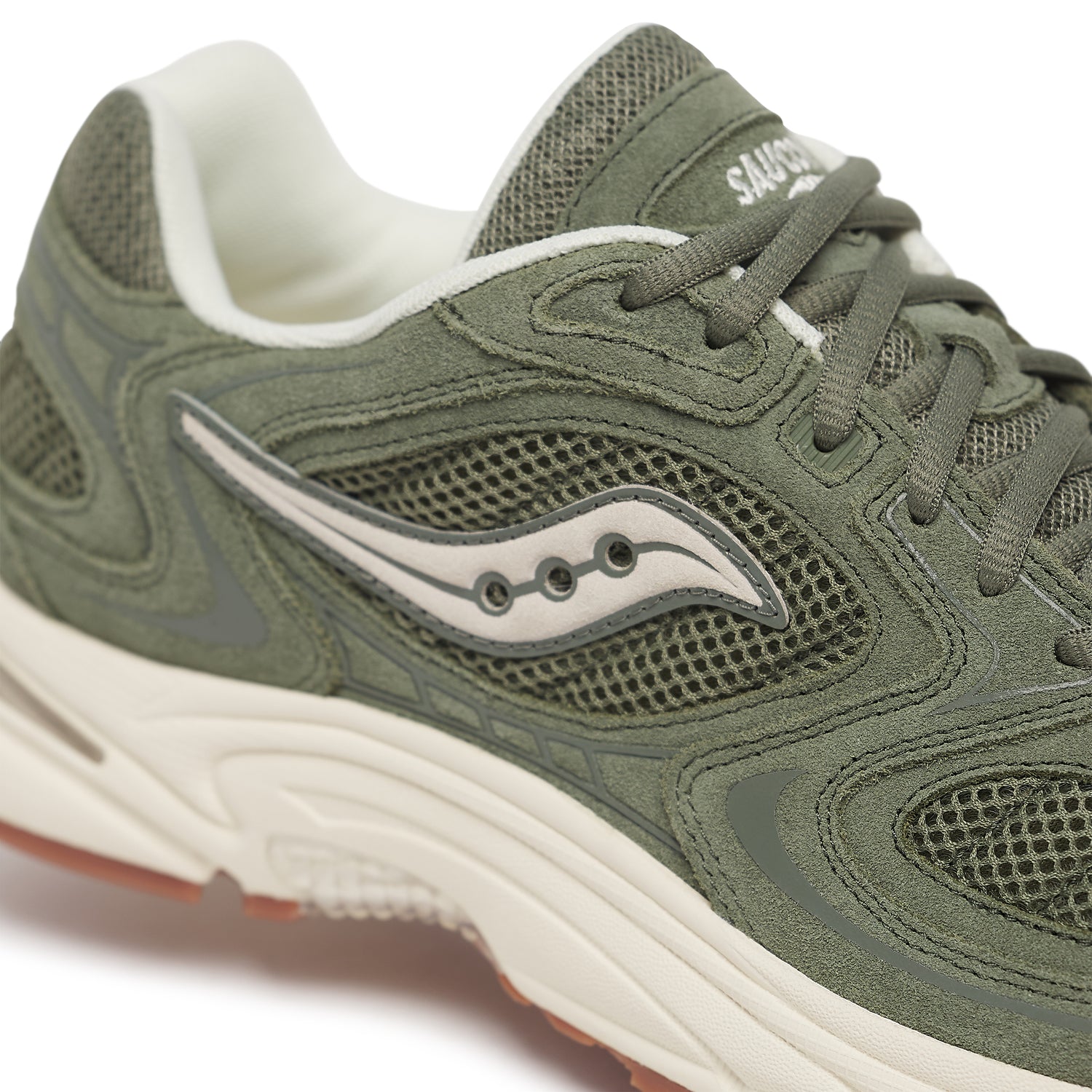 Saucony Originals Grid Jazz 9 Sneakers / Olive & Off White
