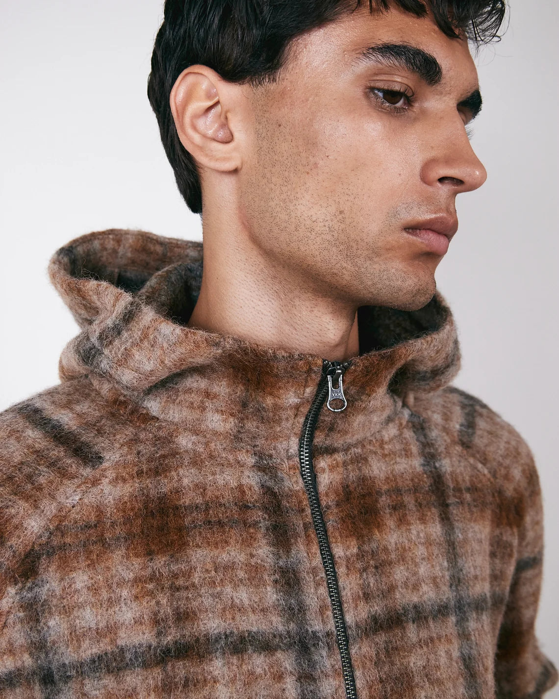 Brixtol Textiles Seven Hoodie / Beige Check