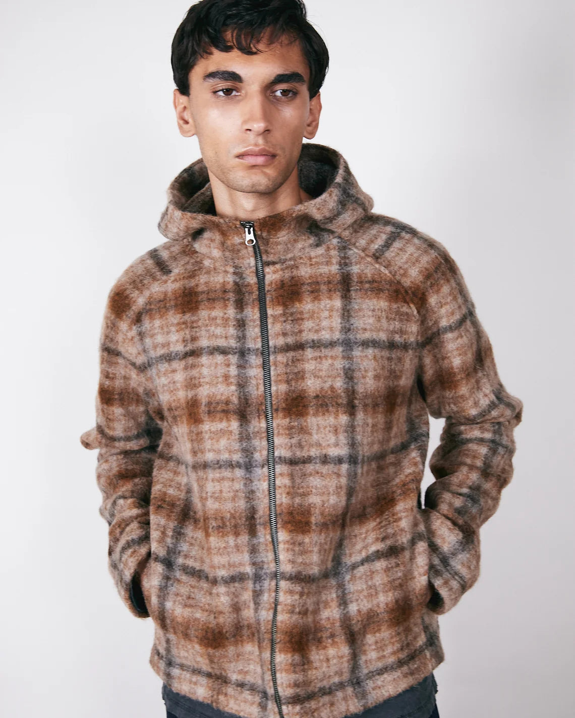Brixtol Textiles Seven Hoodie / Beige Check