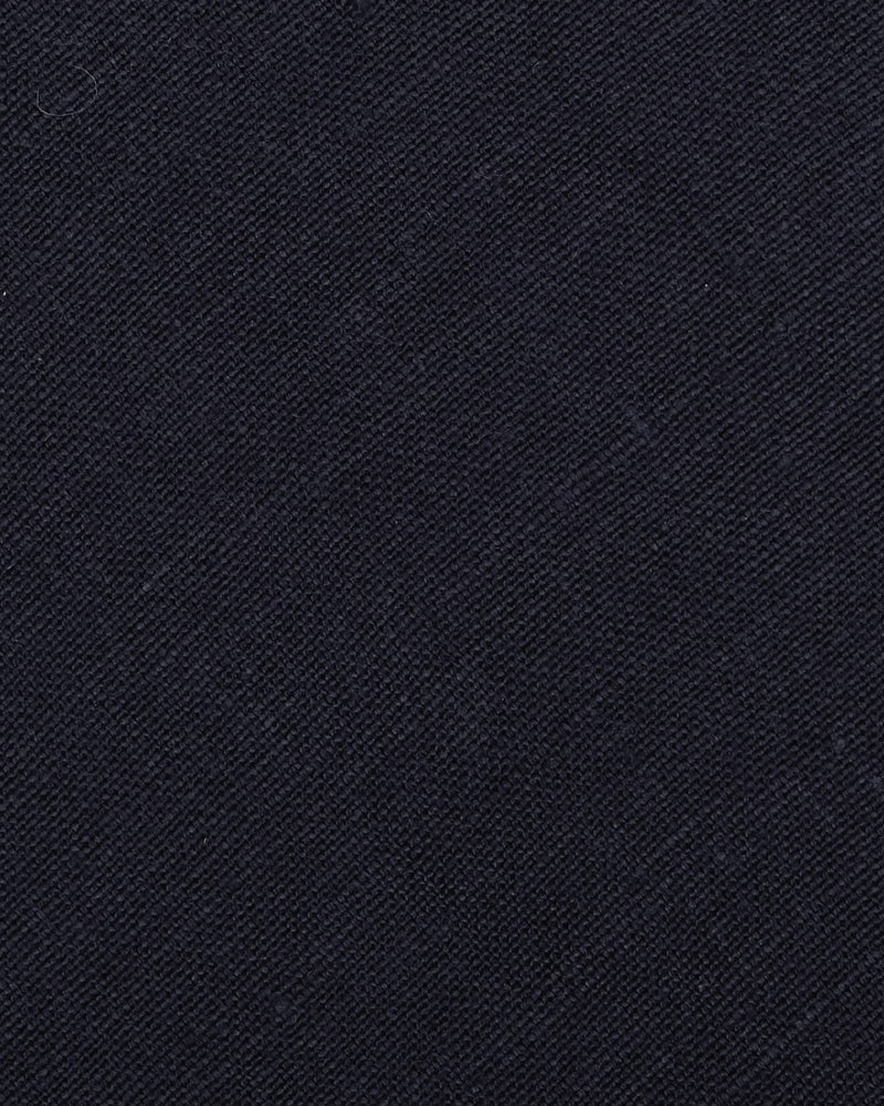 Viola Milano Solid Untipped Linen Tie / Navy