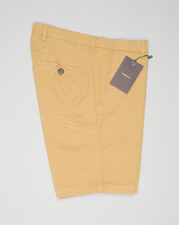 Berwich Garment Dyed Cotton Shorts / Desert