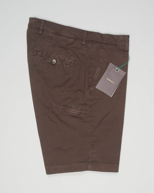 Berwich Garment Dyed Cotton Shorts / Moro