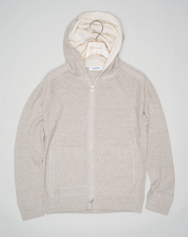 <div> <div> <p>Introducing our Gran Sasso Hoodie - a playful blend of linen and cotton, perfect for breezy days. With a full-zip design, it's incredibly versatile and effortless to style. Stay cool and comfortable while looking effortlessly stylish in this quirky, hooded design.</p> </div> </div> <ul> <li>Composition: 68% Linen 32% Cotton</li> <li>Color: 112 / Light Taupe</li> <li>Article: 23181 / 18648</li> <li>Made in Italy</li> </ul>