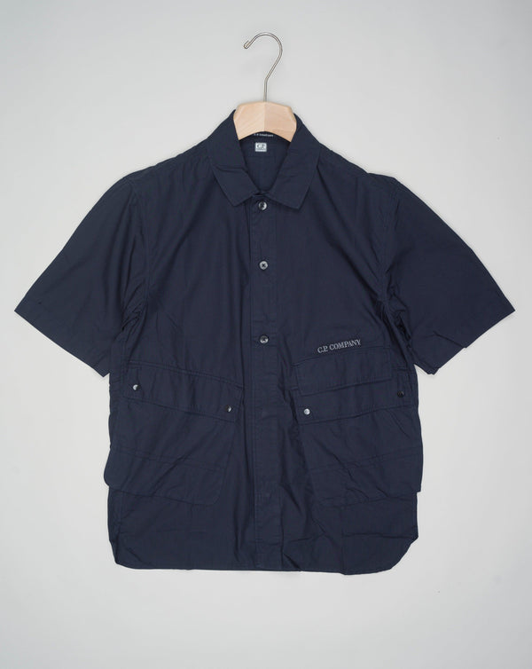 <ul> <li>Article: 16CMSH271A 005328G</li> <li>Composition: 100% Cotton</li> <li>Color: 888 / Total Eclipse / Dark. Blue</li> <li>C.P.Company Poplin Overshirt / Total Eclipse</li> </ul>