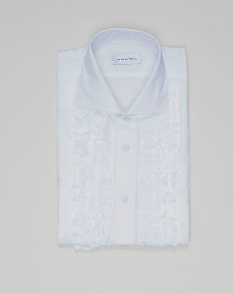 <ul> <li>Composition: 100% Cotton<meta charset="utf-8"></li> <li>Modello: Chicago NS</li> <li>Color: White / X1027&nbsp;</li> <li>Tagliatore Ruffle Shirt / White</li> </ul>