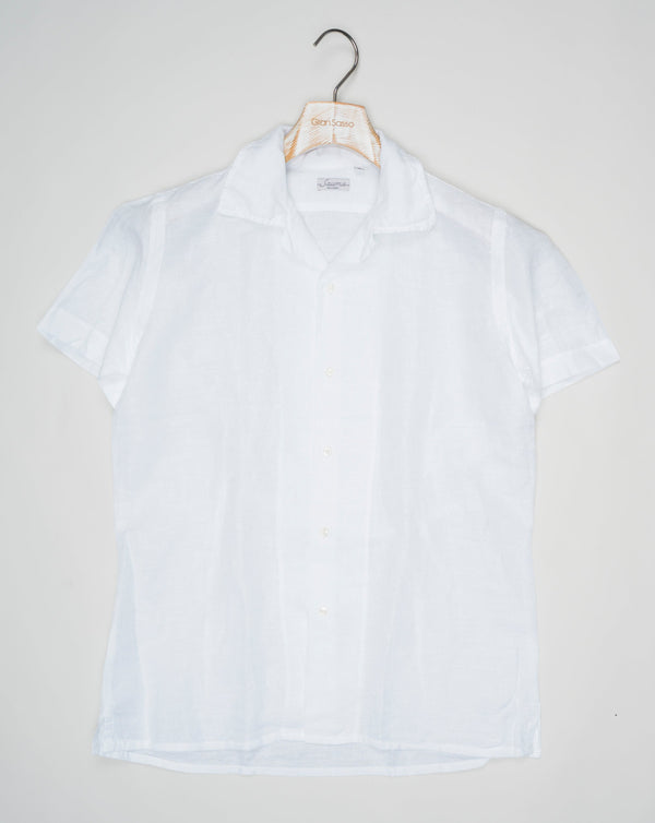 <ul> <li>Composition: 60% Cotton 40% Viscose</li> <li>Article: 8816</li> <li>Color: White</li> <li>Made in Italy Sauma Cuban Collar Shirt / White</li> </ul>