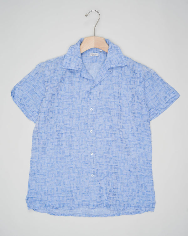 <ul> <li>Composition: 60% Cotton 40% Viscose</li> <li>Article: 8816</li> <li>Color: Light Blue</li> <li>Made in Italy Sauma Cuban Collar Shirt / Light Blue</li> </ul>