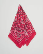 <ul> <li>Composition: 100% Cotton</li> <li>Size: 65cm x 65cm</li> <li>Made in Italy Drake's Cotton Paisley Bandana / Red</li> </ul>