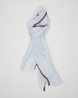 <ul> <li>Composition: 99% Linen 1% Viscose</li> <li>Color: 05 / Light Blue &amp; Brown</li> <li>Size: 184 cm x 70cm Altea Linen Scarf / Light Blue &amp; Brown</li> </ul>
