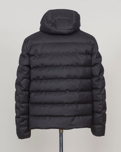 Italian engineering meets Nordic practicality. This Herno down jacket blends wool with premium down insulation for refined warmth without bulk. The clean black silhouette layers effortlessly over suiting or knitwear, making it the essential bridge piece between seasons. Designed for the discerning wearer who refuses to compromise on either form or function. Herno Wool Blend Down Jacket / Black