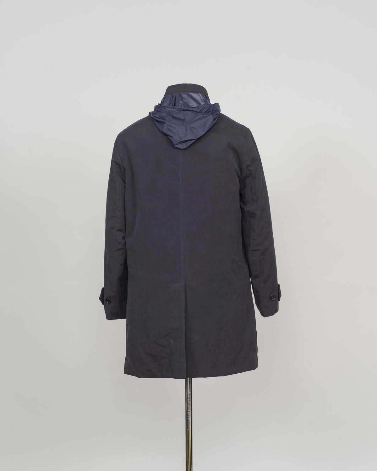 L'Impermeabile Peach Cotton Coat / Navy