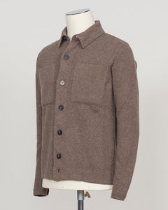 Crafted from a luxurious blend of wool and cashmere, the FLY3 Overshirt brings refined layering to your wardrobe. The structured silhouette works seamlessly over knitwear or worn open as a statement piece. Brown pairs effortlessly with neutrals and bold colors alike. Ideal for transitional seasons and versatile enough for both casual and tailored occasions. Expertly finished with attention to detail throughout. FLY3 Wool &amp; Cashmere Overshirt / Brown
