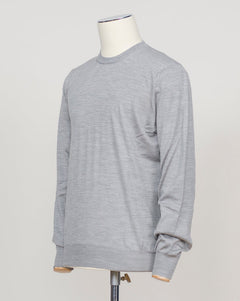 Refined Italian knitwear blending wool, cashmere, and silk for luxurious softness and breathability. The silver tone offers versatility across formal and casual occasions. Finely crafted construction ensures lasting wear and elegant drape. Gran Sasso Wool Cashmere &amp; Silk Knit / Silver