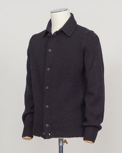 Gran Sasso Boiled Wool Overshirt / Black