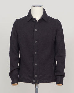 Gran Sasso Boiled Wool Overshirt / Black